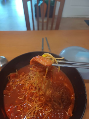 중산집 전주물갈비 전골 양념돼지갈비전골 전주맛집