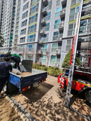 대구현장 사다리 가정 폐기물 대구 현장사다리차 이용기