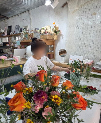 [무거동꽃집] 향기로운 '플라워스케치'에서 무거동꽃바구니 원데이클래스 찐후기 (울산꽃집, 식물카페)