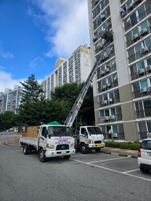 용암동사다리차 빠른 배차로 친절하게 작업이 가능한 무지개사다리차 추천