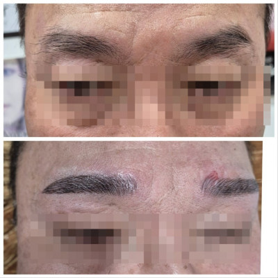 아빠의 눈썹 관리, 의정부 여우메이크업에서 했어요